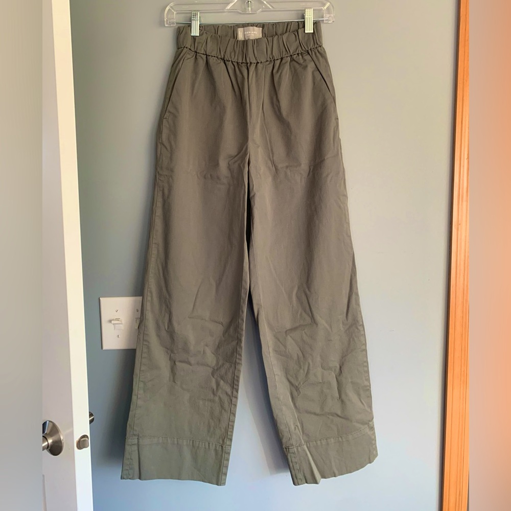 EVERLANE size 2 organic cotton wide leg pants